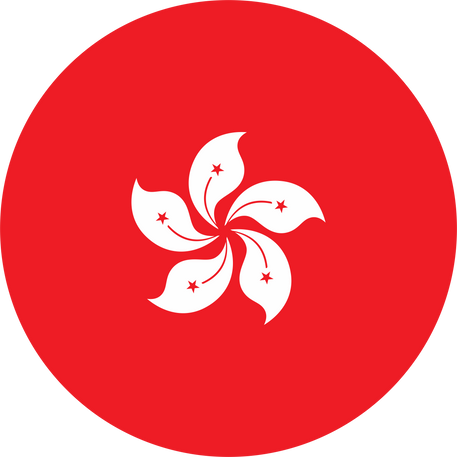 Hong Kong flag round shape PNG 41