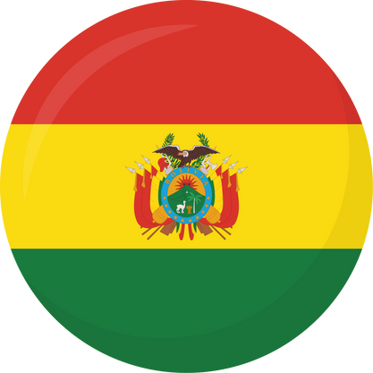 Round Flag of the Bolivia